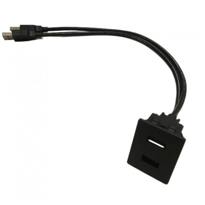 ODM Cable Wire Harnesses Dois Cable de Extensão USB Automóvel Dash Mount 3