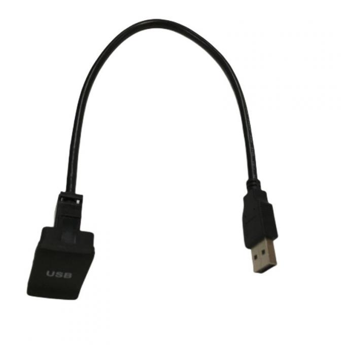 Painel quadrado cabo de arnês de arame Car USB cabo com cobertura anti-polvo 0