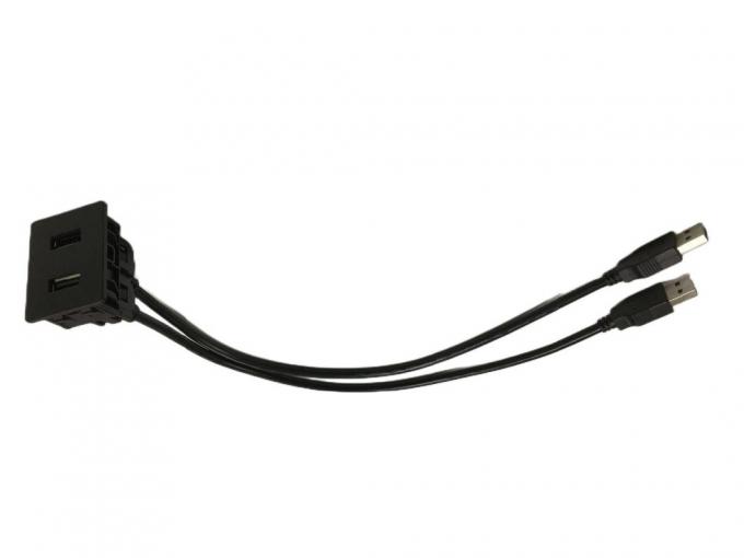 FCC Dual USB Cable Extensão Prenda Monte Mitsubishi Para Carro 1