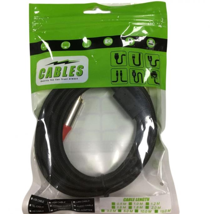 Arnês de fio personalizado pesado de macho para macho Aux 3,5 mm a 6,35 mm Jack cabo de áudio 3