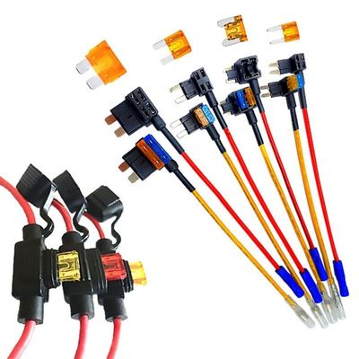 Adaptador de arnês de fio personalizado de 12V Conector de fusível automotivo de carro