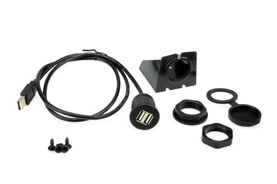 Painel de comando Cable Harness Custom Flush Mount Duplo USB Universal Ctuniusb