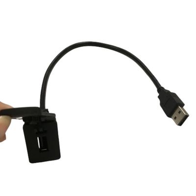 Painel quadrado cabo de arnês de arame Car USB cabo com cobertura anti-polvo