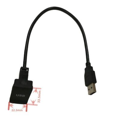 Painel quadrado cabo de arnês de arame Car USB cabo com cobertura anti-polvo