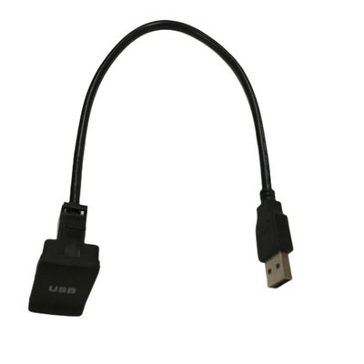 Painel quadrado cabo de arnês de arame Car USB cabo com cobertura anti-polvo