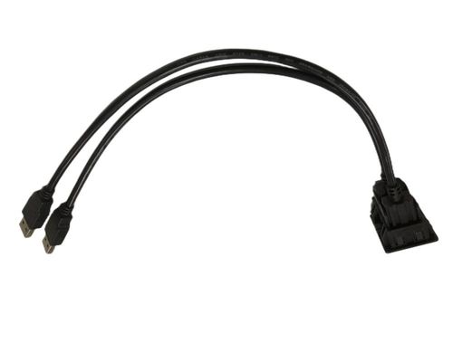 FCC Dual USB Cable Extensão Prenda Monte Mitsubishi Para Carro