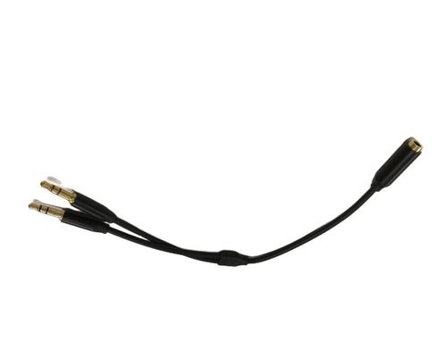 Y Splitter Cable Wire Harnesses Headset de cabo de áudio 3,5 mm 2 cabo de microfone masculino