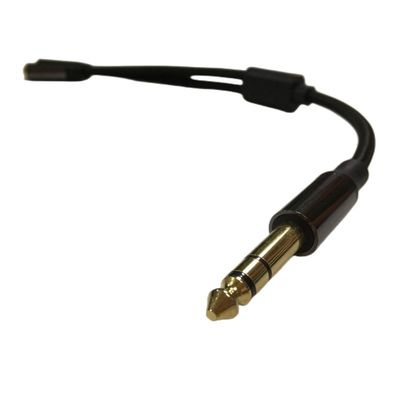 1 / 4 polegada fone de ouvido Splitter Cable Assembléia 2 Mulher para 1 macho cabo de áudio
