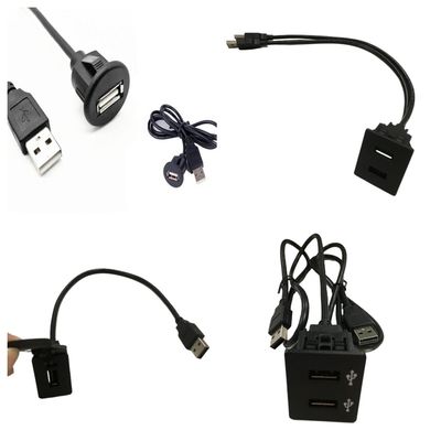 Car Dash Cable Wire Harnesses Single Dual Car Charger Socket USB