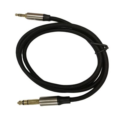 Arnês de fio personalizado pesado de macho para macho Aux 3,5 mm a 6,35 mm Jack cabo de áudio