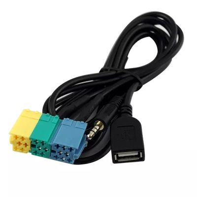 Arnês de fio personalizado pesado de macho para macho Aux 3,5 mm a 6,35 mm Jack cabo de áudio