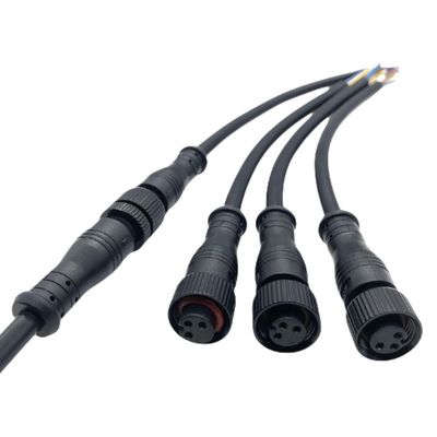 Armadilhas de fio impermeáveis de tipo IP68 personalizadas M12 para segurança de automóveis / equipamento industrial