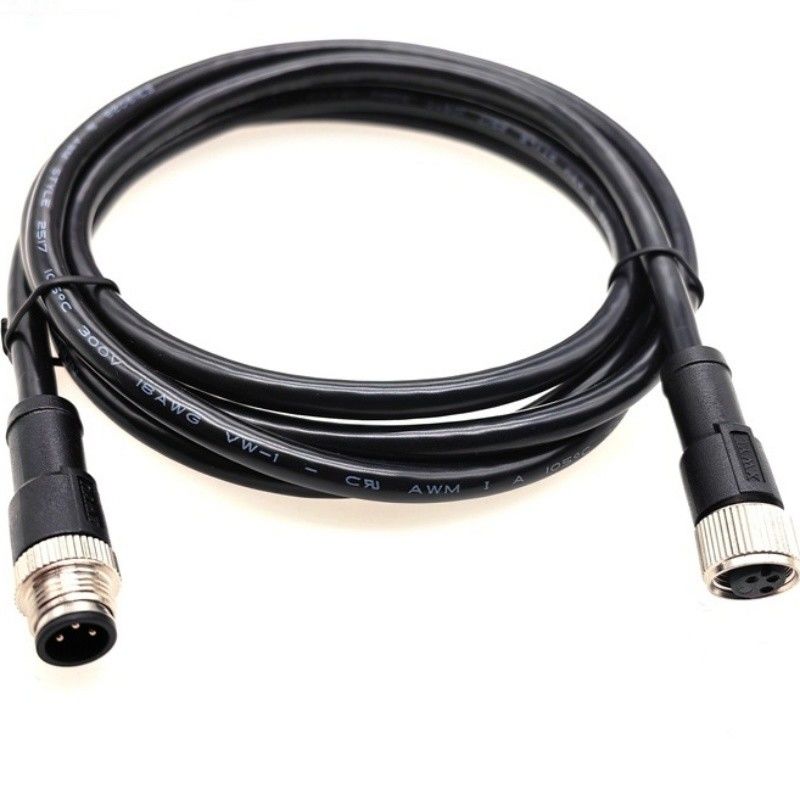 Armadilhas de fio impermeáveis de tipo IP68 personalizadas M12 para segurança de automóveis / equipamento industrial